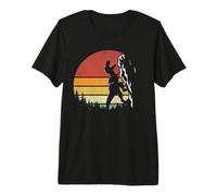 Retro Mountain Climber Vintage Funny T-Rex Rock Climbing Premium T-Shirt
