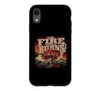 Retro Mountain Cross The Fire Still Burns Case for iPhone XR