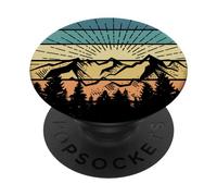 Retro Mountain Hiking Outdoor Forest Wildlife Nature PopSockets Adhesive PopGrip