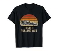 Retro Mountains I Hate Pulling Out Funny Camping Tent Value Graphic T-Shirt, Men, Black, M