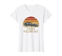 Retro Mountains I Hate Pulling Out Funny Camping Tent Value Graphic T-Shirt, Women, White, XL
