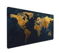 Retro Mouse Mat 1000x500 mm Large Mouse Pad World Map Waterproof Desk Mat with Non-Slip Rubber Base, Smooth Surface to Improve Precision and Speed, xxl Gaming Mousepad for Computer, PC, Laptop 2S-379