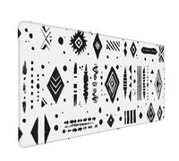 Retro Mouse Pad Large 900x400x3mm, Black And White Gaming Mouse Pad Waterproof Desk Mat with 3MM Stitched Edges, Non-Slip Rubber Base Mousepad Computer Accessories for Gaming, Office, Gifts -lsy2603S4