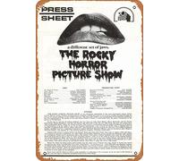 Retro Movie Poster Rocky Horror Picture Show,The 1975 Tin Sign,Vintage of Classic Old Film Poster Metal Sign TV Bar Gift Karaoke Music Club Restaurant Man Cave Wall Decoration 8x12 Inches Plaques.