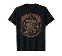 Retro Muay Thai Master Thai Boxing Nak Muay Art Crocodile T-Shirt