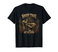 Retro Muay Thai Original Thai Boxing Fighter Art T-Shirt