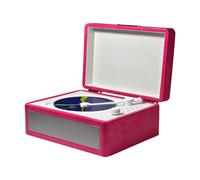 Retro Multi Function CD Player, Portable High Fidelity Sound USB Disk Playback Player with and Built In Battery (Pink)