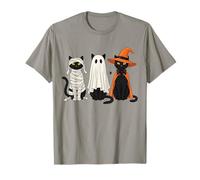 Retro Mummy Ghost Witch Cats Costume - Cute Spooky Cat Lover T-Shirt