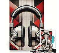 Retro Music Beats Jigsaw Puzzles 1000 Pieces for Adults Memory Gain Anxiety Relief Design Assembly Artistic Gift (50x75cm)