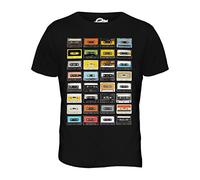 Retro Music Cassette Tapes Mens T Shirt Top T-Shirt Black