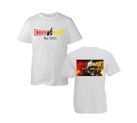 Retro Music Concert Busted vs McFly Tour 2025 T-Shirt - Front and Back Print Vintage Band Gift Tee for Music Lovers UK Event Unisex Kids Adults Top (White, L)