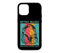 Retro Music Headphones Vintage DJ Quote Graphic Case for iPhone 12/12 Pro