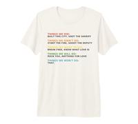 Retro Music Lovers Things We Did Didn't Want Will Won't Do Premium T-Shirt