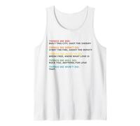 Retro Music Lovers Things We Did Didn't Want Will Won't Do Tank Top
