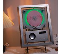 Retro Music Photo Frame CD Player, Bluetooth-enabled with Remote Control, Built-in Speaker, Supports CD/USB/FM/AUX, Perfect for Home Decor or as a Gift