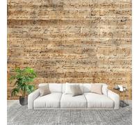 Retro Music Score Pattern Mural Wallpaper for Living Room TV Backdrop Office Hotel Wall Decoration Poster Brown Wall Panoramic Mural Non-Woven Photo Wallpaper 350x256cm