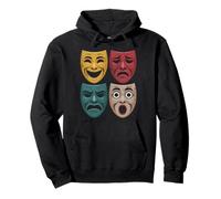 Retro Musical Theater Mask Drama Actor Theatre Nerd Gifts Pullover Hoodie