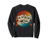 Retro Musical Theater Mask Drama Actor Theatre Nerd Gifts Sweatshirt