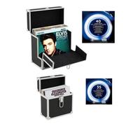 Retro Musique 12 & 7 Inch Aluminium Lp & Ep Vinyl Cases, Black, With 40 & 35 Pp Sleeves