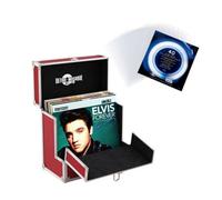 Retro Musique 12 Inch Aluminum Lp Vinyl Case,red, With 40 Pp Sleeves