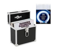 Retro Musique 7 Inch Aluminium Ep Vinyl Case, With 35 Pp Sleeve - Black