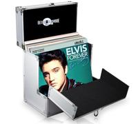 Retro Musique Aluminium 12" Vinyl Record LP Storage Case with unique folding front flap for better access to your LPs