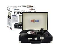 Retro Musique Bluetooth Suitcase Style Turntable With Fm Radio & 4Gb Usb, Black