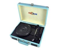 Retro Musique Bluetooth Suitcase Style Turntable With Fm Radio & 4Gb Usb, Turquoise