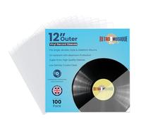 Retro Musique Pack of 100 x 12 Inch Outer Vinyl Record Sleeves-Crystal Clear, Wrinkle Free, Plastic Covers for Gatefold LP Albums-Strong and Durable Polyethylene Album Sleeves, (KXRM38)