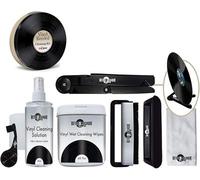 Retro Musique Vinyl Record Cleaning Kit With Foldable Lp Stand