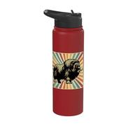 Retro Musk Ox - Musk Ox Muskox Stainless Steel Insulated Water Bottle
