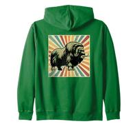 Retro Musk Ox - Musk Ox Muskox Zip Hoodie