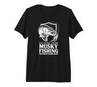 Retro Musky Fishing Angler Ten Thousand Casts Water Lure Premium T-Shirt