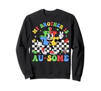 Retro My Brother Is Awesome Autism Awareness Sister Autistic Sweatshirt