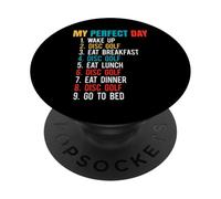 Retro - My Perfect Day - Wake Up - Disc Golf PopSockets Adhesive PopGrip