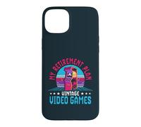 Retro My Retirement Plan Vintage Video Games Gamer Gaming Case for iPhone 15 Plus