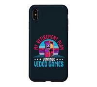 Retro My Retirement Plan Vintage Video Games Gamer Gaming Case for iPhone XS Max