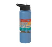 Retro My Retirement Vehicle Vintage Golf Cart Golfer Stainless Steel Insulated Water Bottle