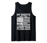 Retro My Rights Don't End Where Your Feelings Begin Veteran Tank Top