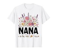 Retro Nana Wildflowers Mom Mommy Happy Mothers Day Women T-Shirt