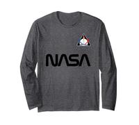 Retro NASA Worm Logo Artemis 1 Patch SLS Rocket Moon Mission Long Sleeve T-Shirt