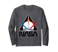 Retro NASA Worm Logo Artemis 1 Patch SLS Rocket Moon Mission Long Sleeve T-Shirt