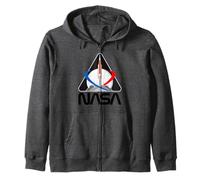Retro NASA Worm Logo Artemis 1 Patch SLS Rocket Moon Mission Zip Hoodie