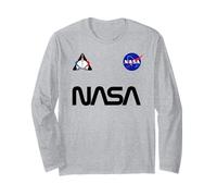Retro NASA Worm Logo Meatball Artemis 1 Patch SLS Rocket Long Sleeve T-Shirt