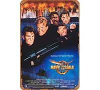 Retro Navy SEALs (#2 of 2) Metal Sign Vintage Look Kitchen Signs Wall Decor America's top secret weapon. 1990 Movie Poster Bar Decorations Funny Tin Art Plaques 8x12 Inch
