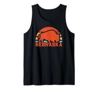 Retro Nebraska Bison Tank Top