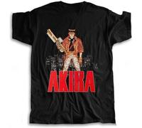 Retro Neo Tokyo Akira T Shirt Men Men T Shirt Short Sleeve Movie Science Fiction Manga Anime Shotaro Kaneda Tee Casual Black