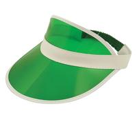 Retro Neon Sun Visor Hat for Golf Tennis Stag Poker Adults 1980’s Fancy Dress Party Cap Hat (Green)