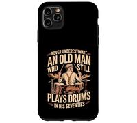 Retro Never Underestimate Old Man Still Plays Drum in His 70 Case for iPhone 11 Pro Max