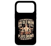 Retro Never Underestimate Old Man Still Plays Drum in His 70 Case for iPhone 17 Pro Max